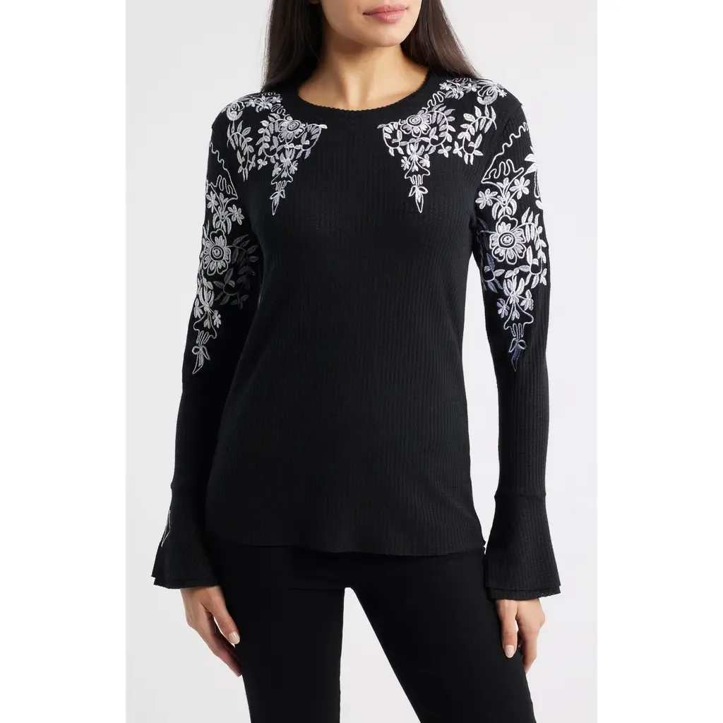 Bryn Embroidered Thermal Top by NIKKI LUND