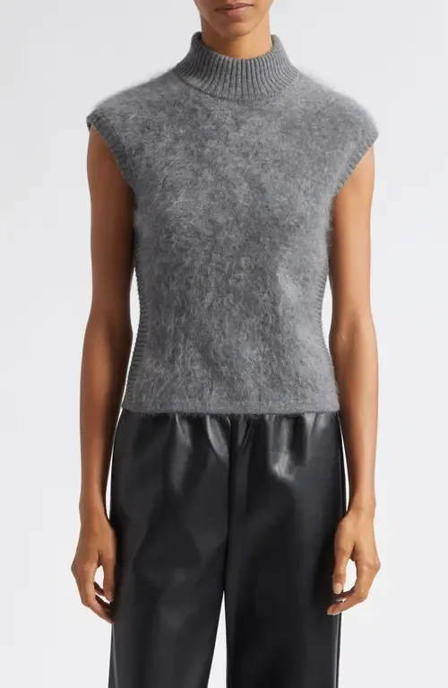 Sabina Mock Neck Cashmere Sweater Tank