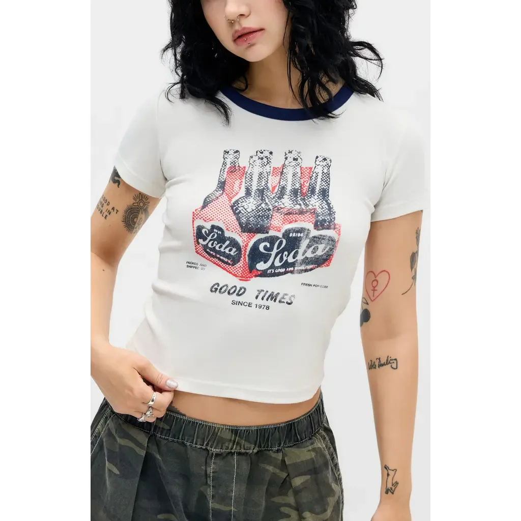 Soda Cotton Graphic Baby Tee by BDG Urban Outfitters