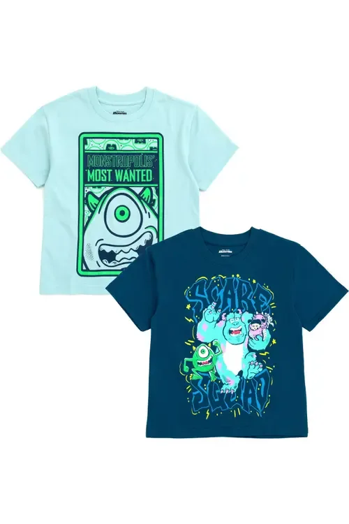 Monsters Inc. 2-Pack Short Sleeve Graphic T-Shirts by Disney
