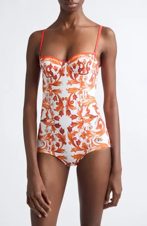Balconette One-Piece Swimsuit by Dolce&Gabbana