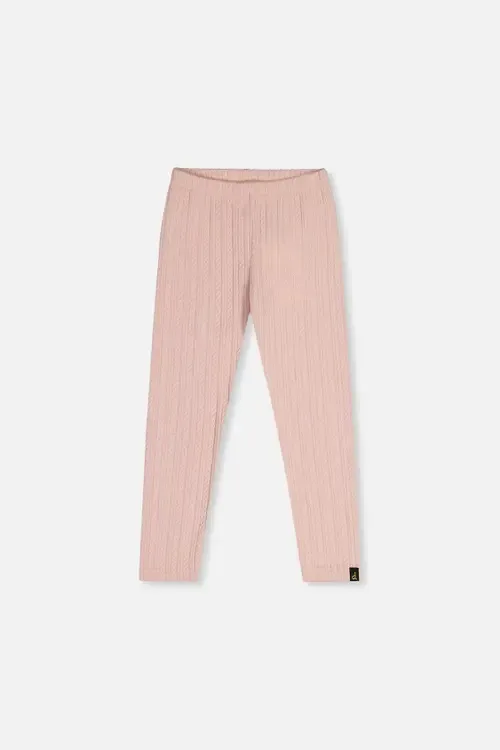 Jacquard Ribbed Elastic Waist Leggings by Deux par Deux