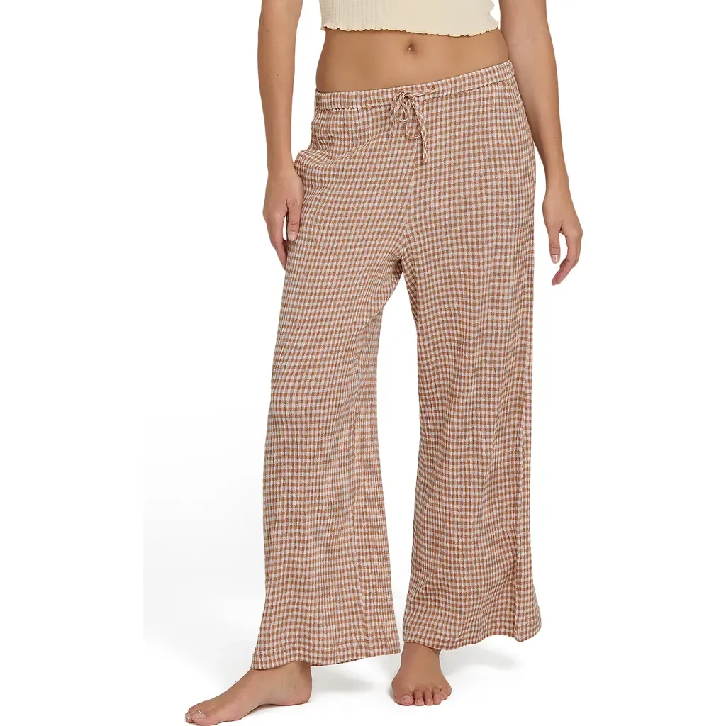 Wanderer Bitty Check Drawstring Pants by Billabong