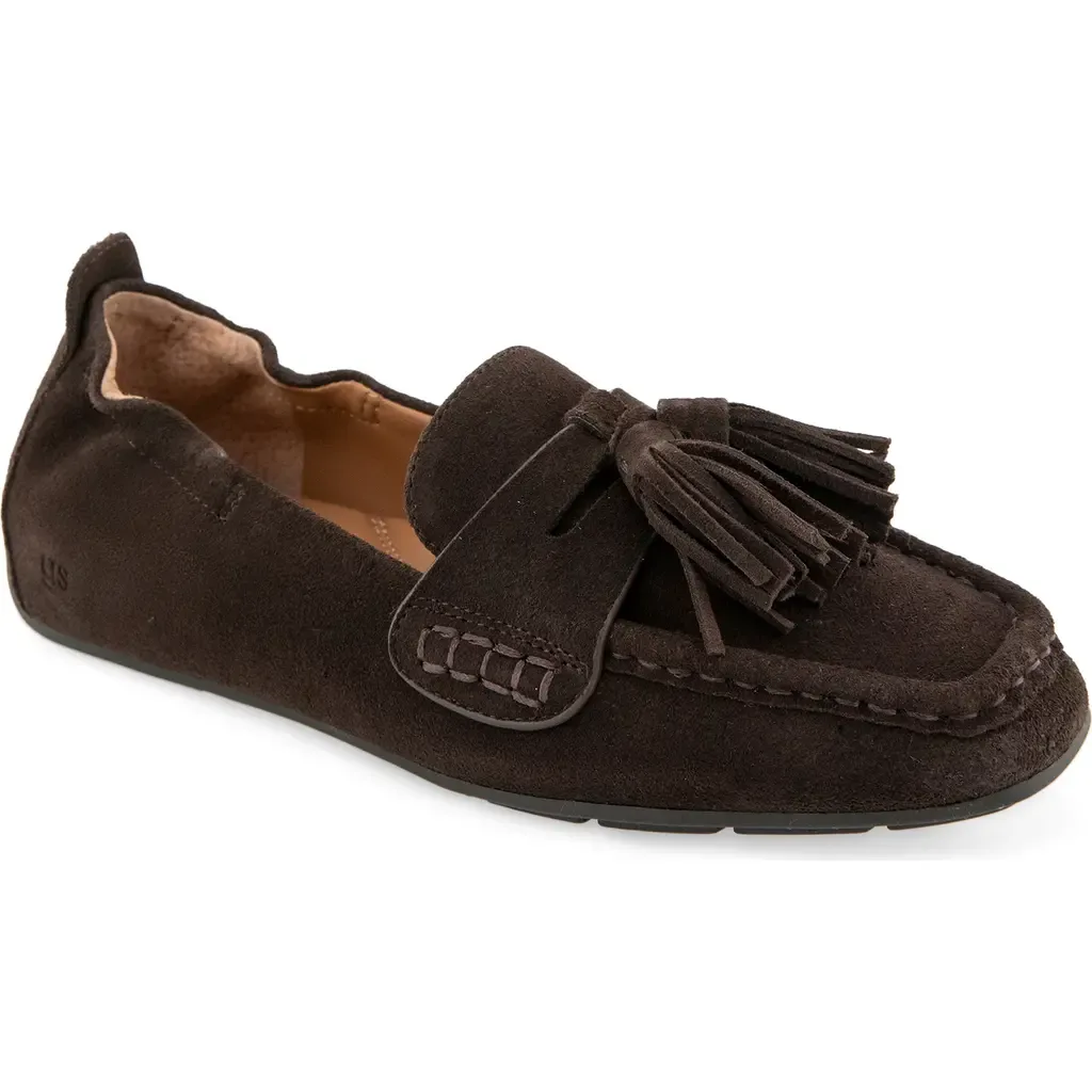 Sophie Kiltie Driving Loafer in Chocolate Suede by Gentle Souls
