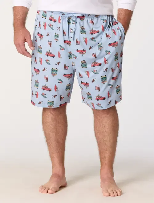 Dog Print Lounge Shorts by Harbor Bay by DXL