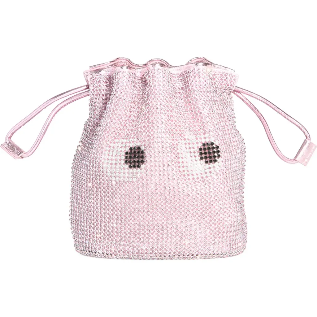 Eyes Crystal Mesh Drawstring Pouch