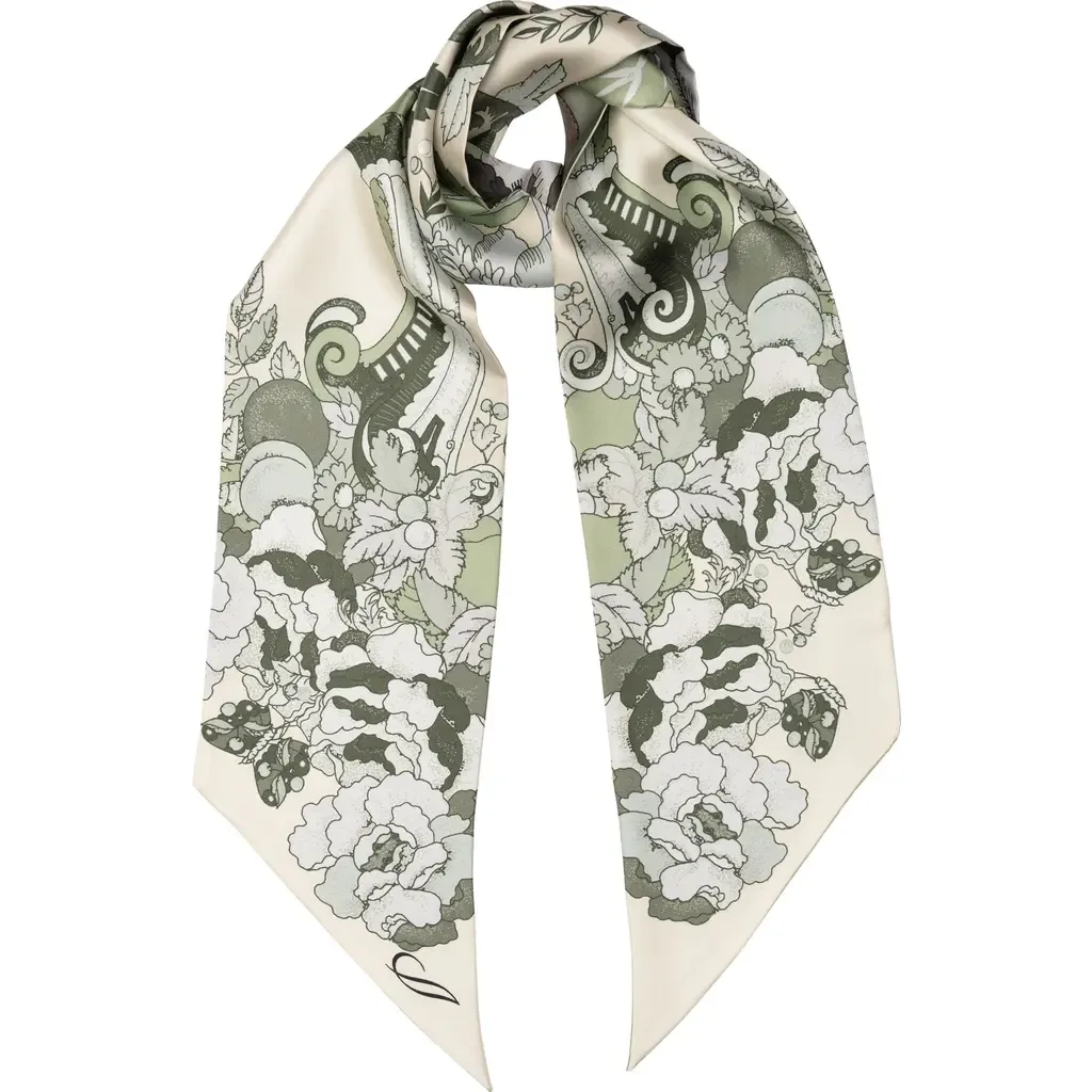 Raffaella - Skinny Silk Scarf by Elizabetta
