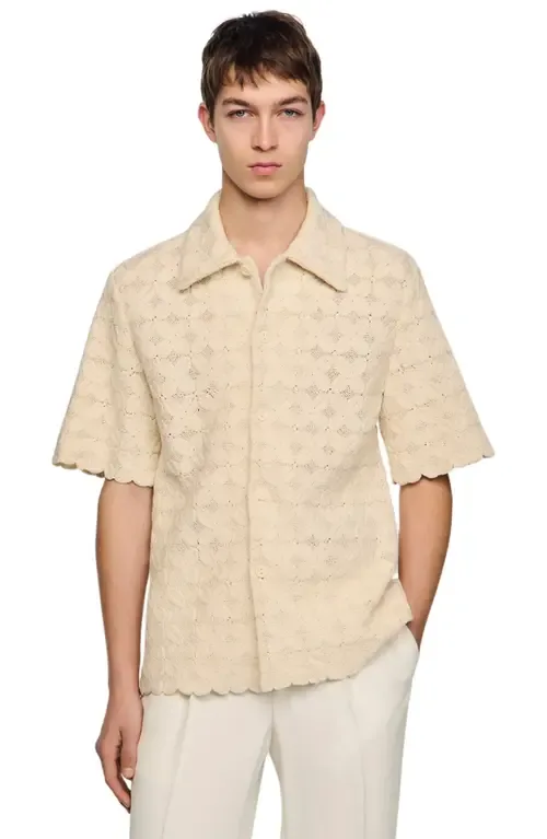 Cotton Broderie Anglaise Shirt by SANDRO