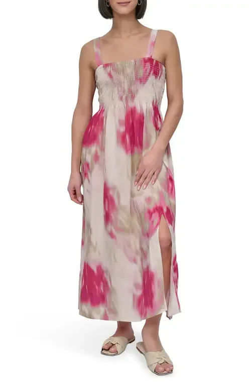 Print Rumple Voile Sleeveless Maxi Dress by DKNY