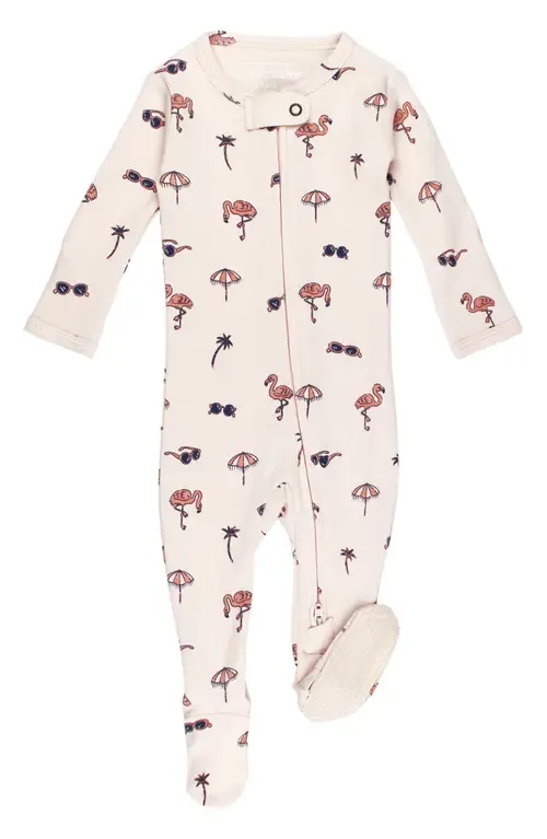 Print Organic Cotton Zip Footie by L'Ovedbaby