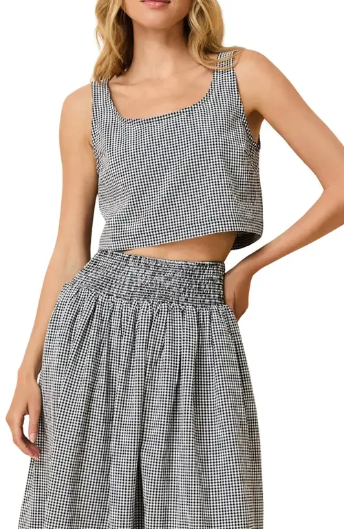 The Anise Seersucker Crop Tank by Solid & Striped
