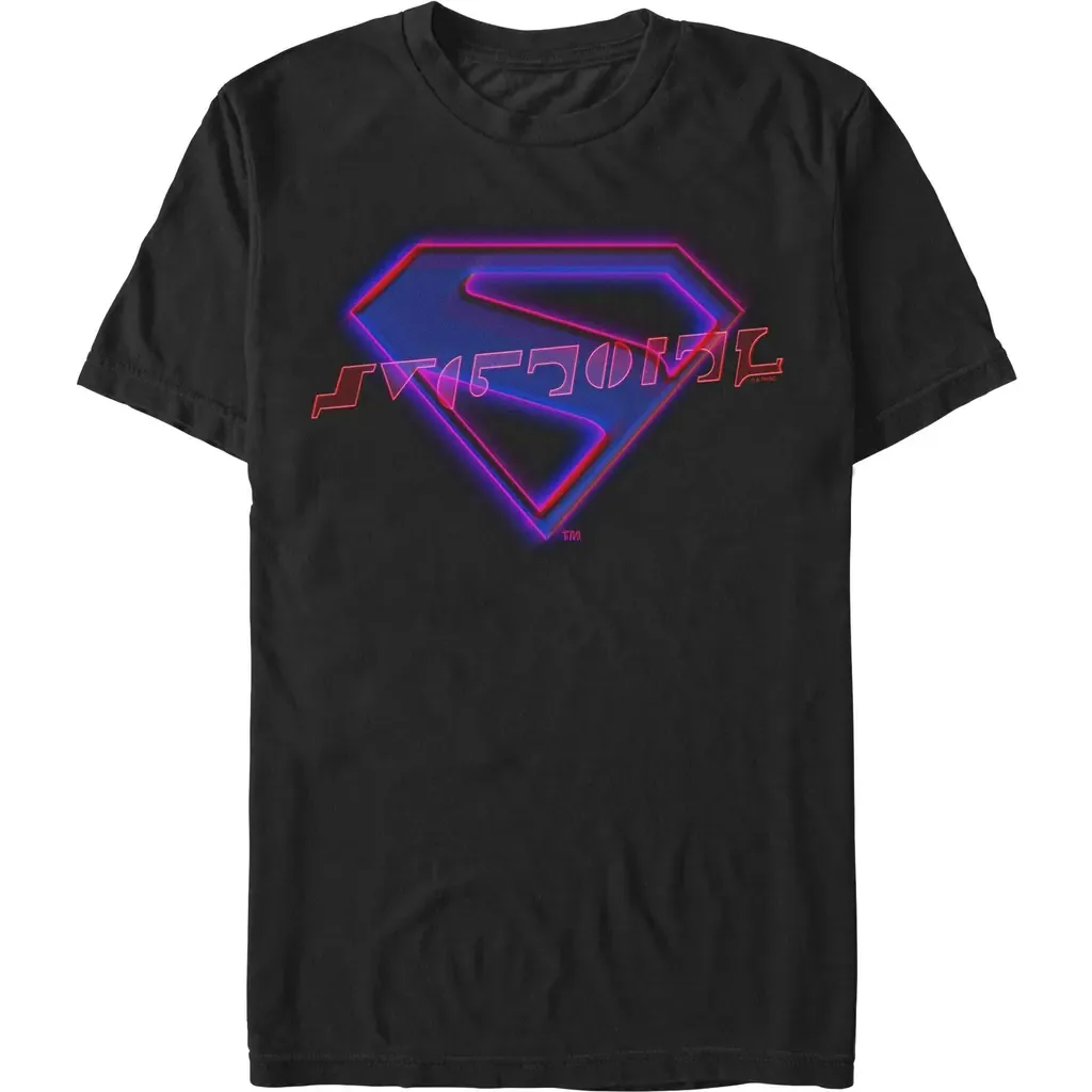 Neon Classic Logo Short Sleeve Graphic T-Shirt by Supergirl
