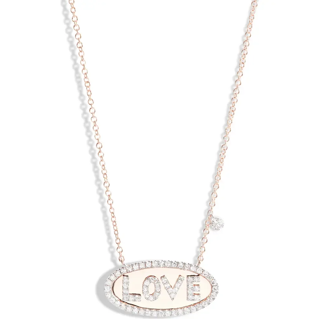 Love Diamond Pendant Necklace by Meira T
