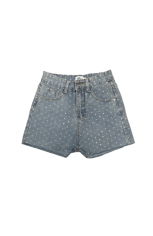Sparkle Denim Shorts by Lola + The Boys