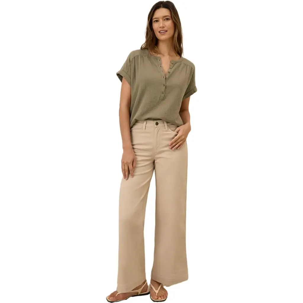 Organic Stretch Twill Wide Leg Pant by Pact