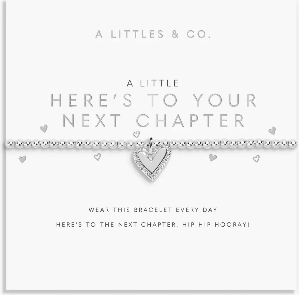 A Little Here's to Your Next Chapter Bracelet in Silver Plating by A Littles & Co