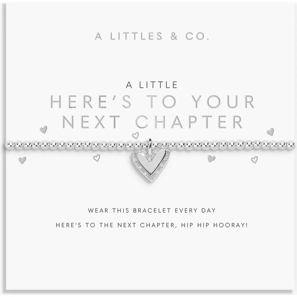 A Little Here's to Your Next Chapter Bracelet in Silver Plating by A Littles & Co