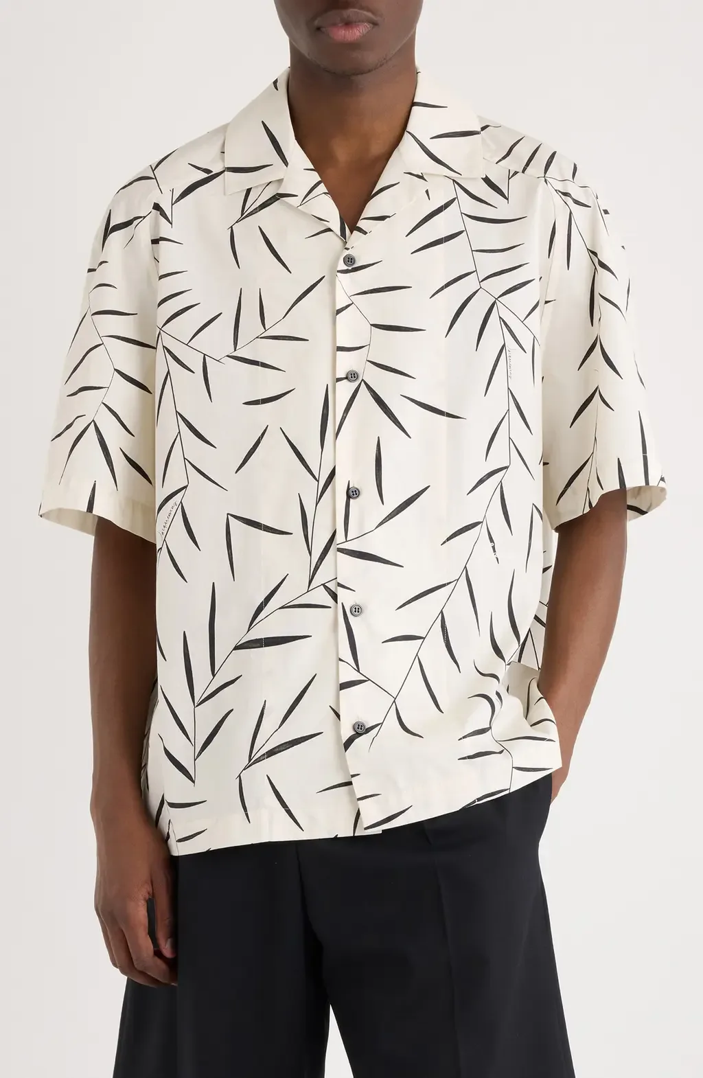 La Chemise Fonccio Foliage Print Camp Shirt