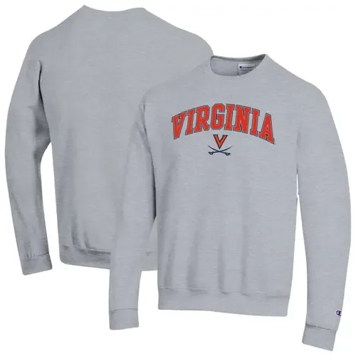 Champion Heather Gray Virginia Cavaliers Arch Over Logo Pullover Sweatshirt by Champion