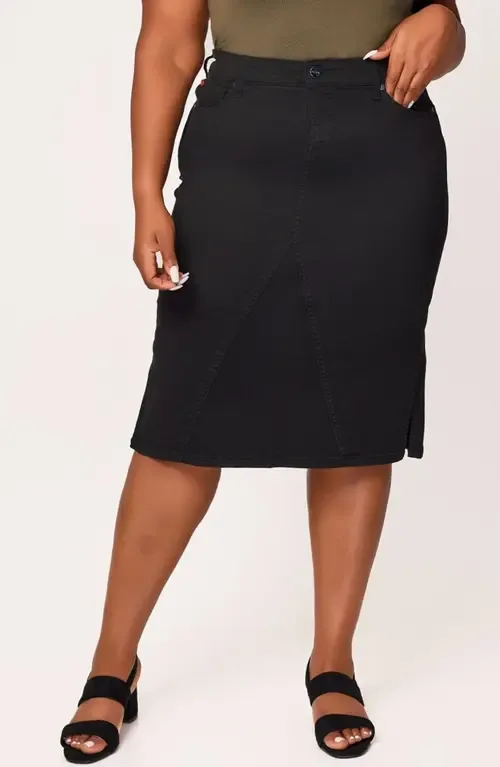 Denim Midi Skirt