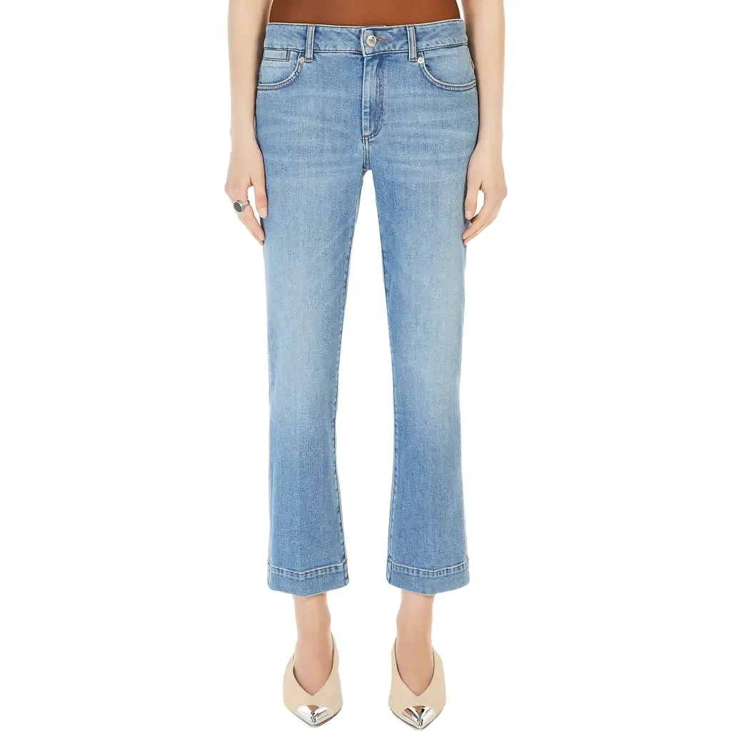 Perfect Fit Stretch Denim Crop Jeans by SPORTMAX