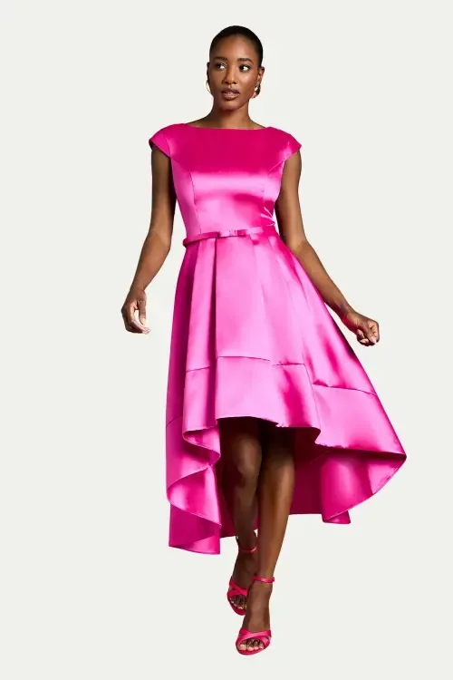 Twill Hi-Lo Midi Dress by Coast