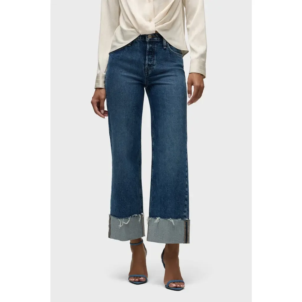 Rosie High-Rise Wide Leg Jean W/ Cuff by Hudson Jeans