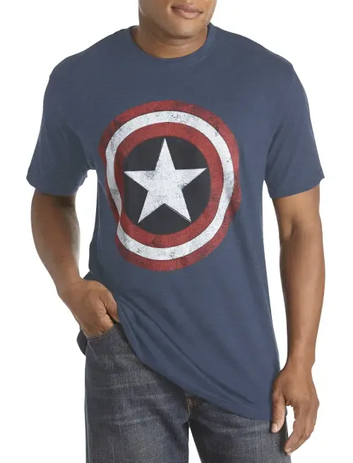 Comics Captain America Graphic Tee by True Nation by DXL