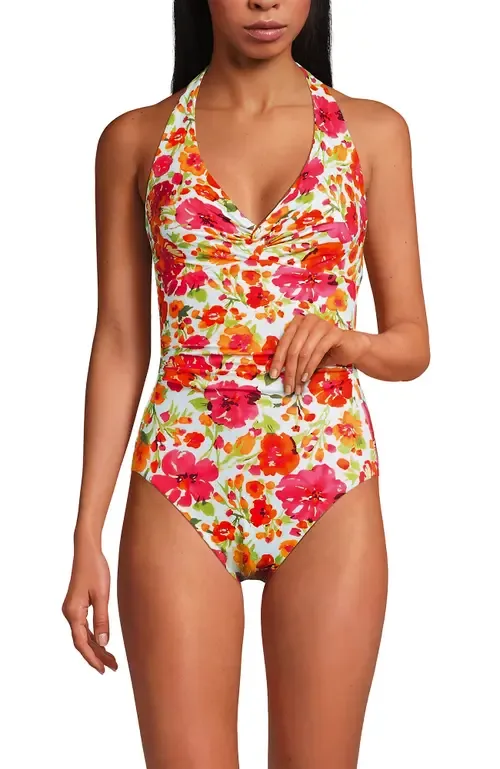 Knot Twist Halter One Piece by Lands' End