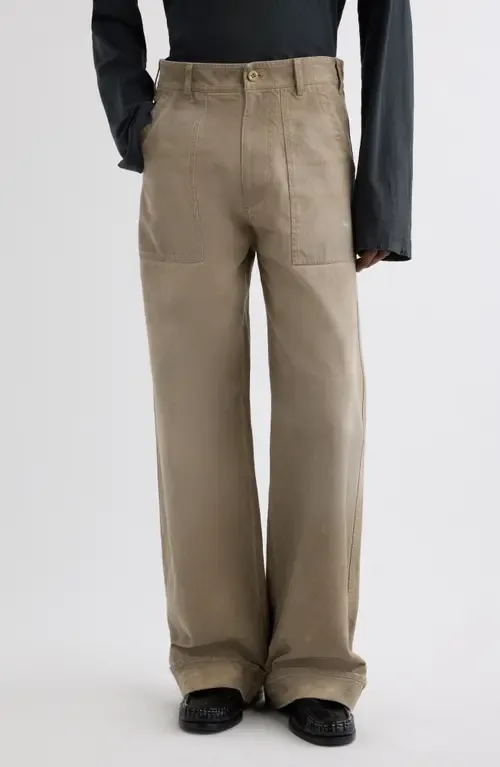 Plinty Stained Organic Cotton Twill Trousers by Acne Studios
