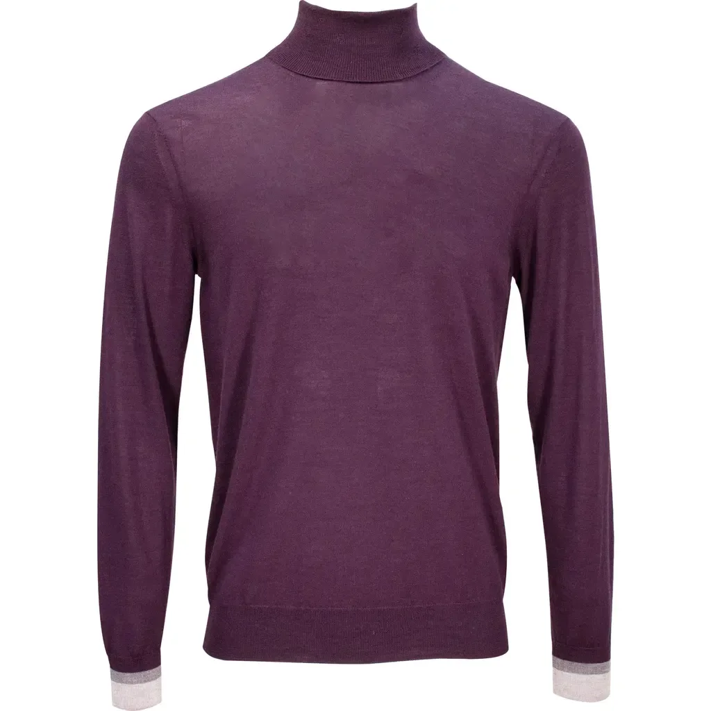 Ronald Merino Wool Turtleneck Sweater by Lords of Harlech