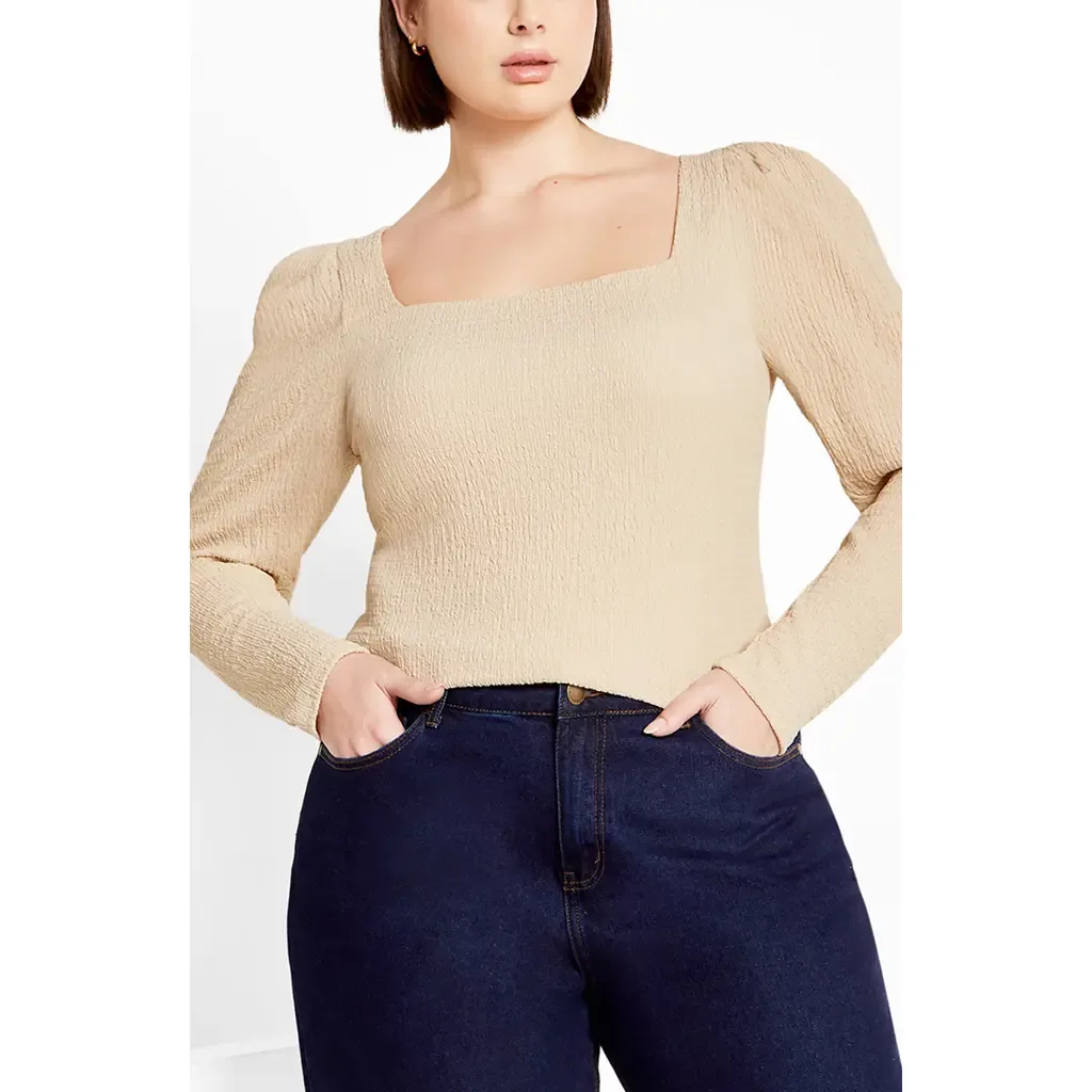 Jacqueline Texture Top by City Chic