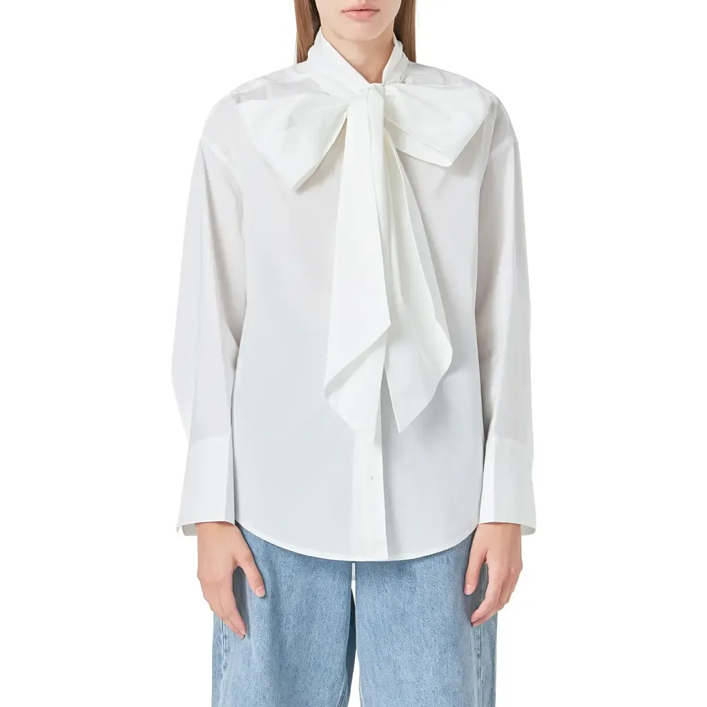 Bow Detail Shirt by Grey Lab