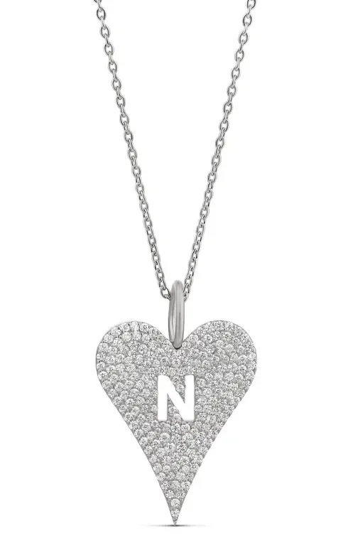 Heart Initial Cubic Zirconia Pavé Necklace by SHYMI