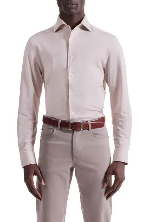 Devon OoohCotton® Houndstooth Button-Up Shirt by Bugatchi