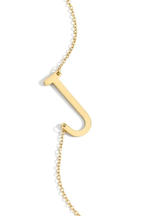 Statement Initial Necklace in Letter J by Mint & Lily