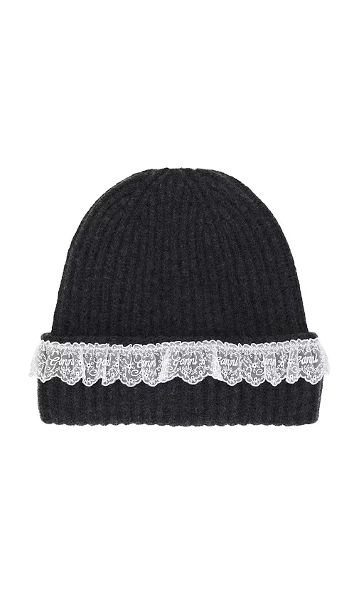 Compact Wool Lace Beanie
