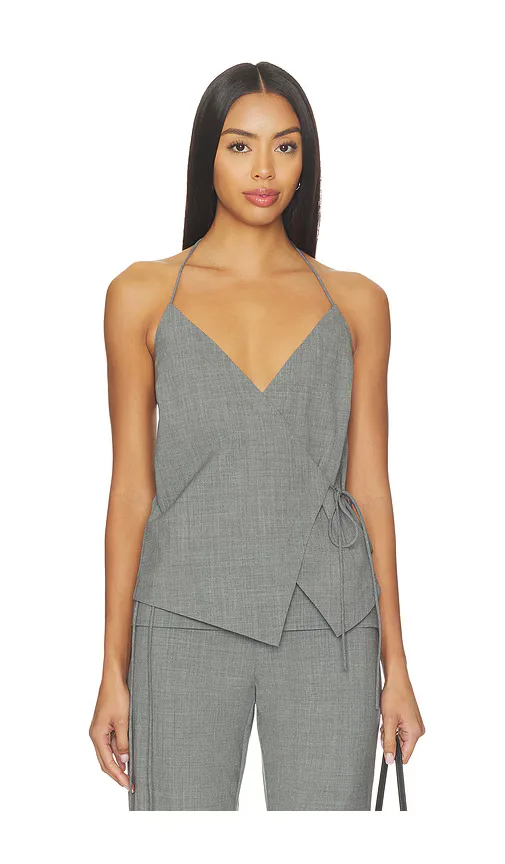 Wool Rouleau Halter Top by St. Agni