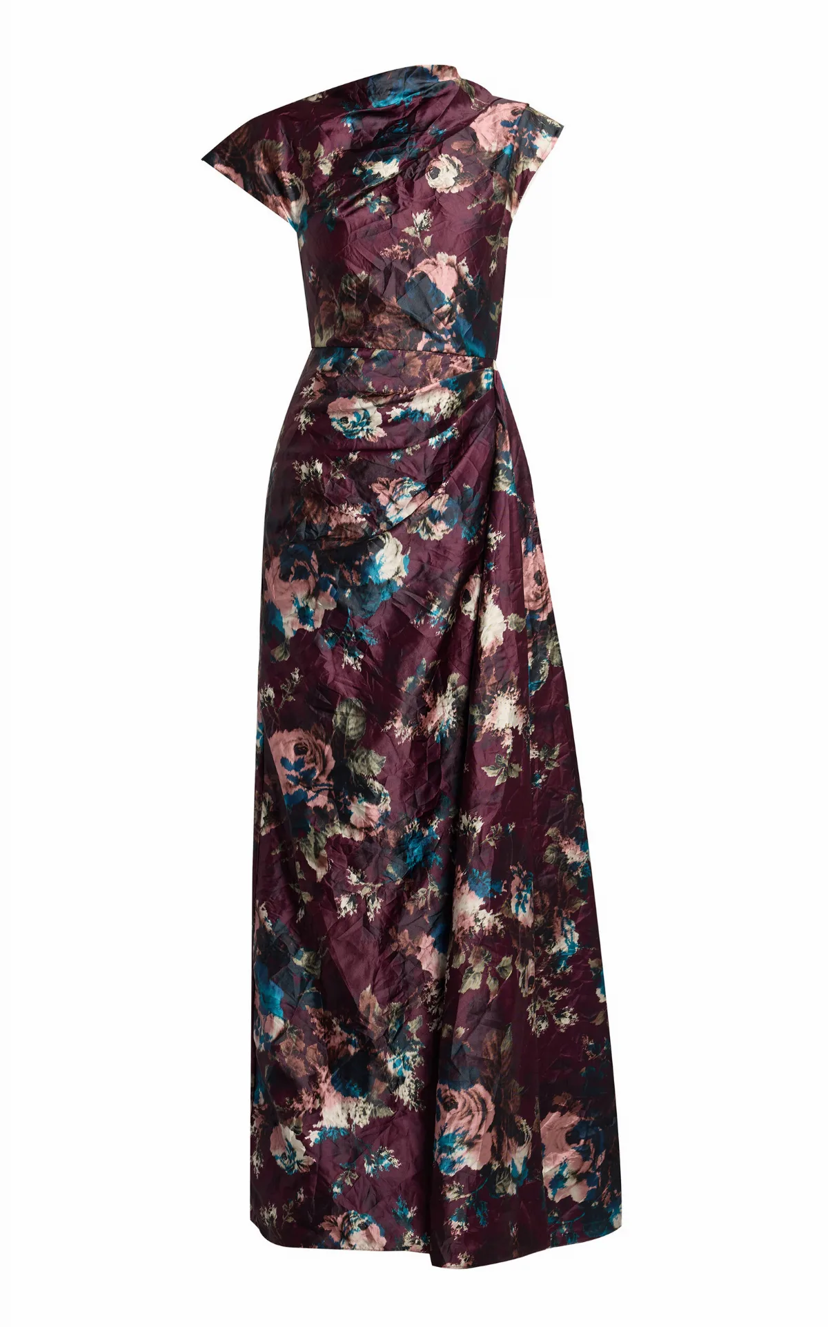 Textured Satin Draped Gown by Erdem