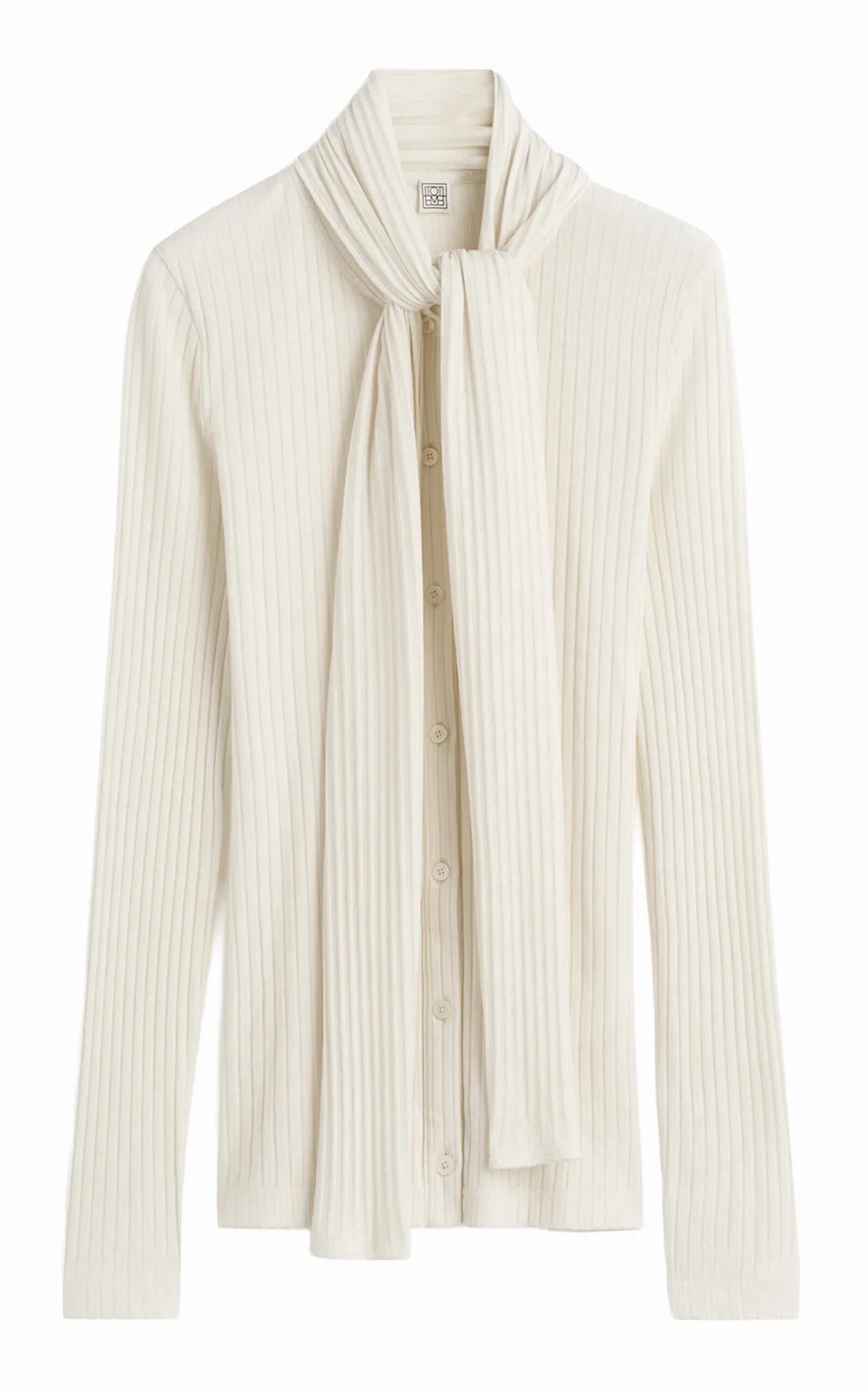Bow Ribbed Knit Top by Toteme