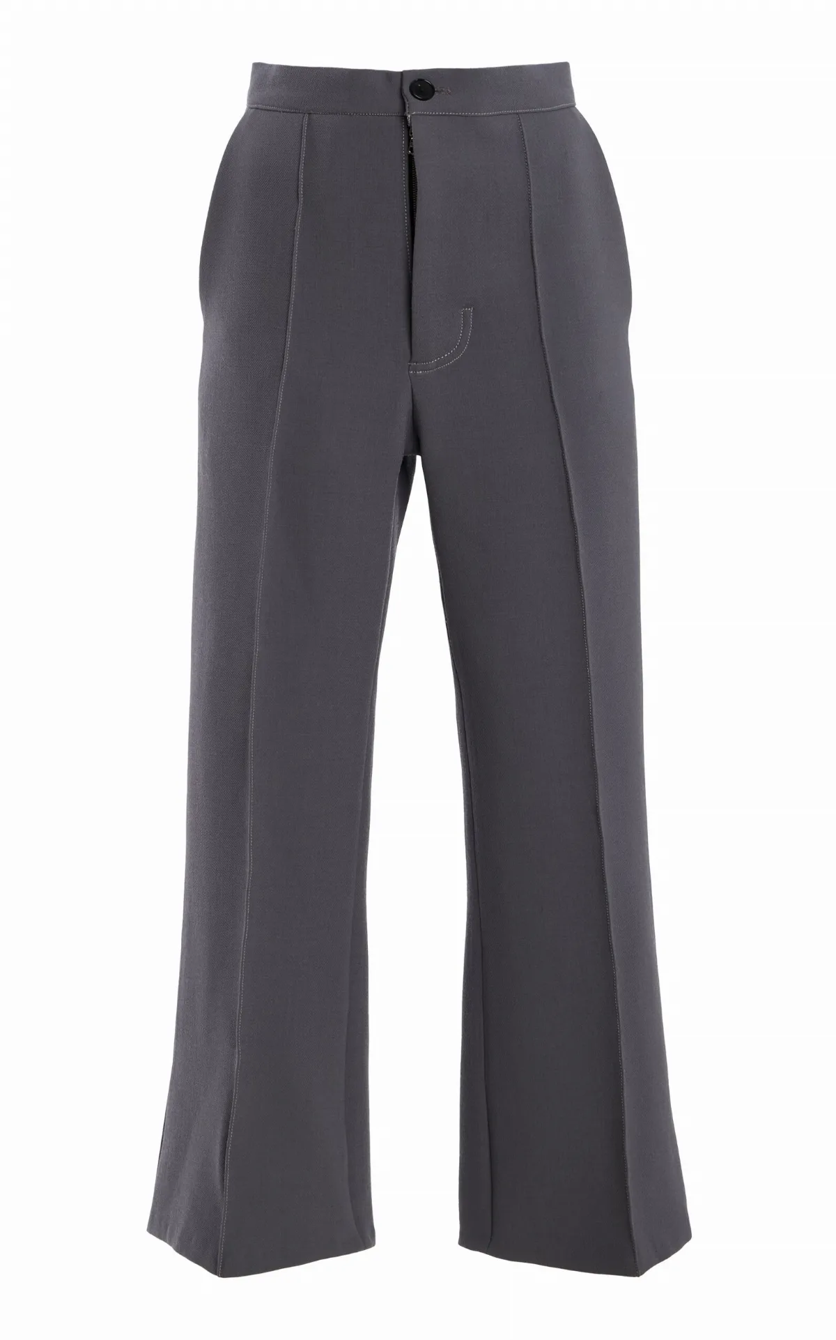 Cropped Wool Crepe Pants by ZANKOV