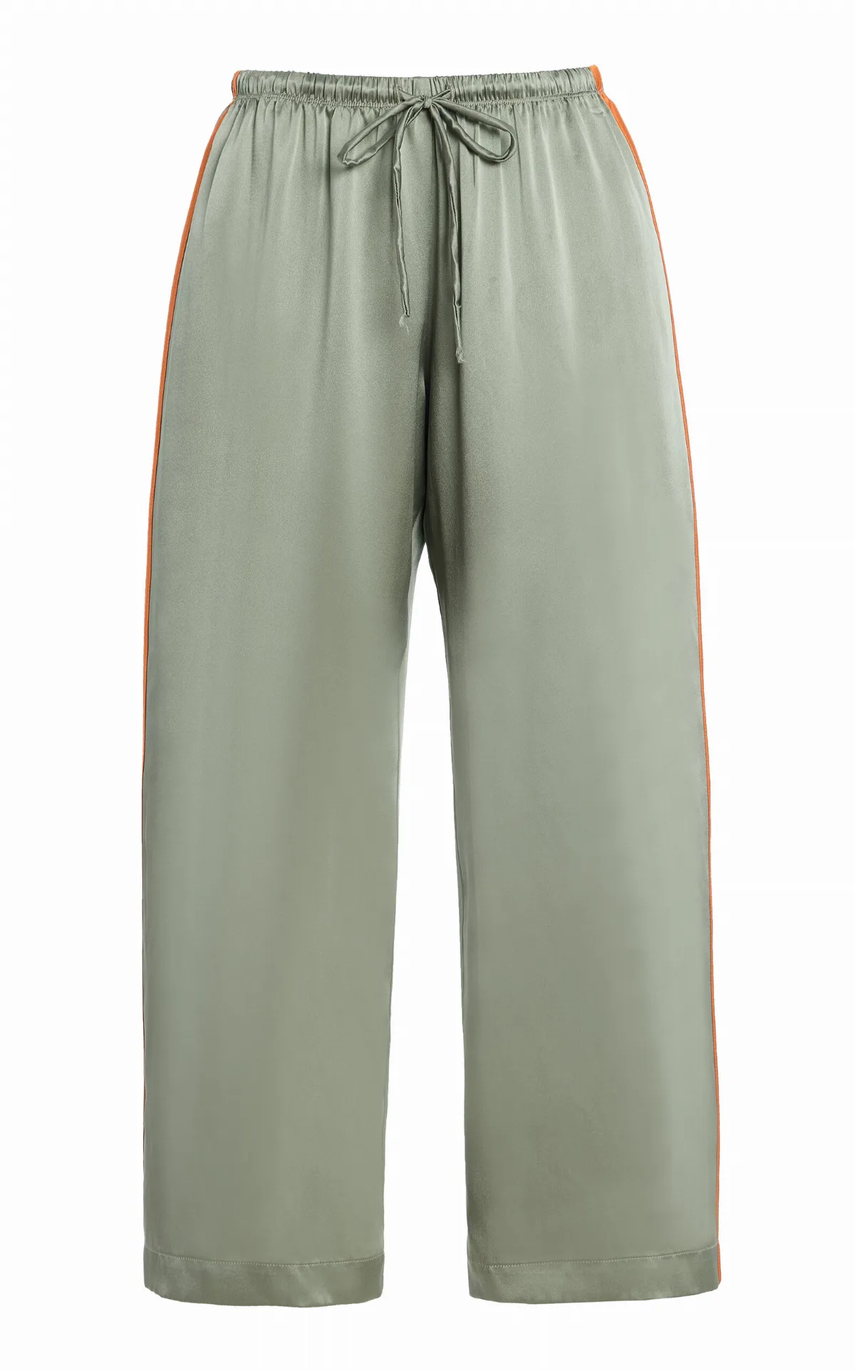 Striped Silk Wide-Leg Cropped Pants