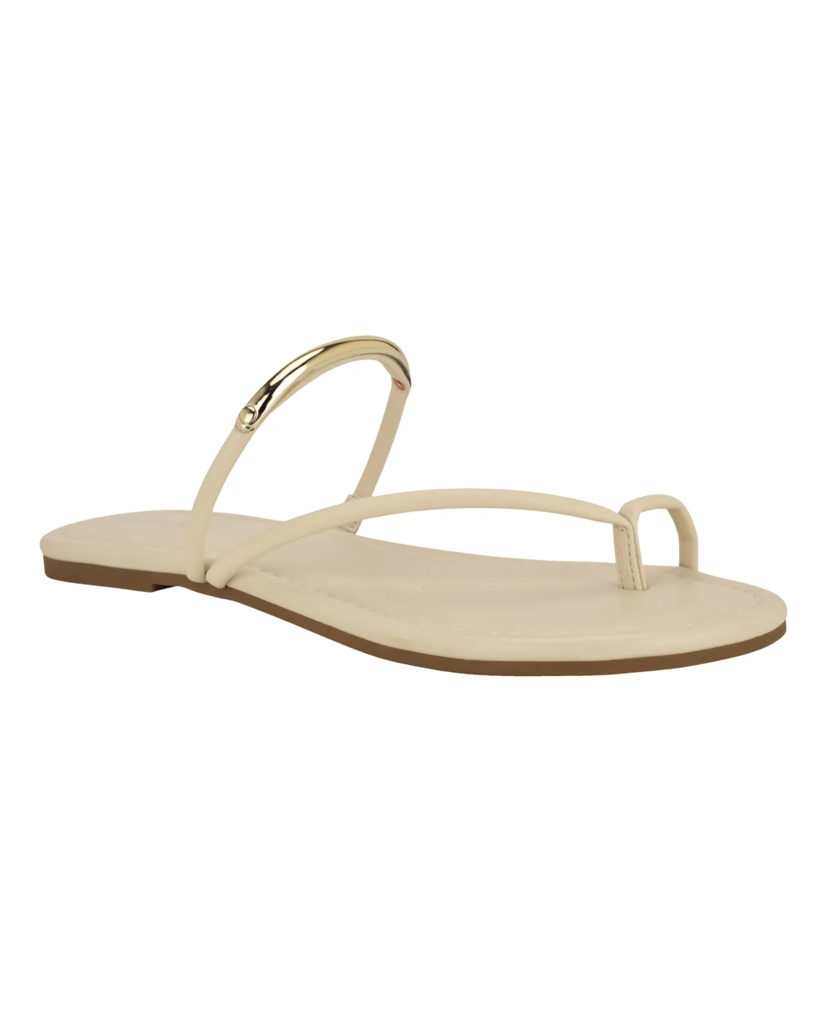 Bienna Strappy Ornamented Flat Slip-On Sandals by Calvin Klein