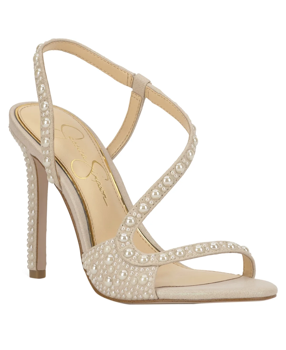 Jaycin Barely-There Round Toe Embellished Sandals by Jessica Simpson