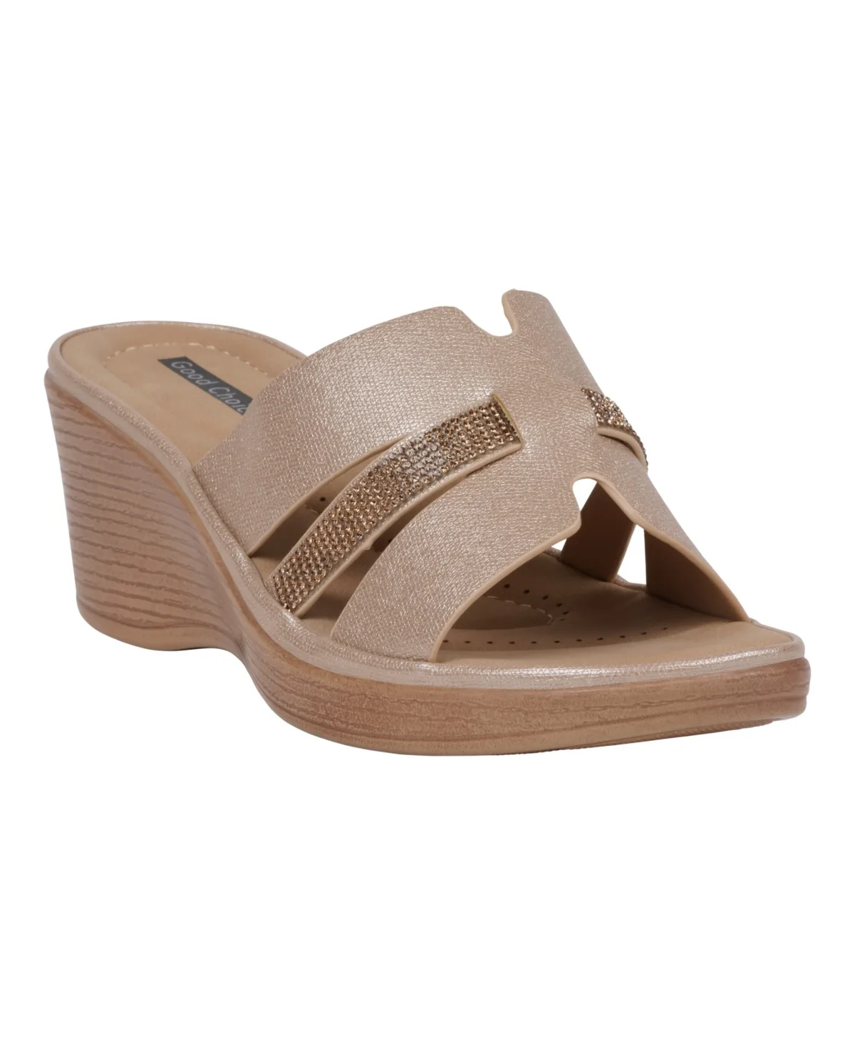 Frances Embellished Wedge Sandals by Gc Shoes