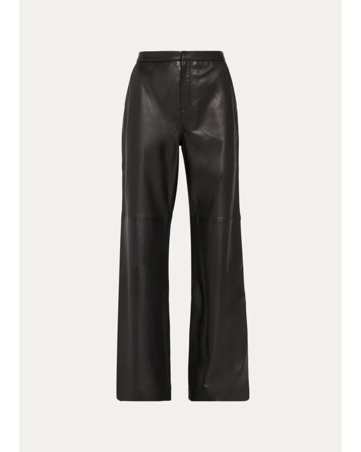 Livvy Leather Straight-Leg Trousers by L'AGENCE