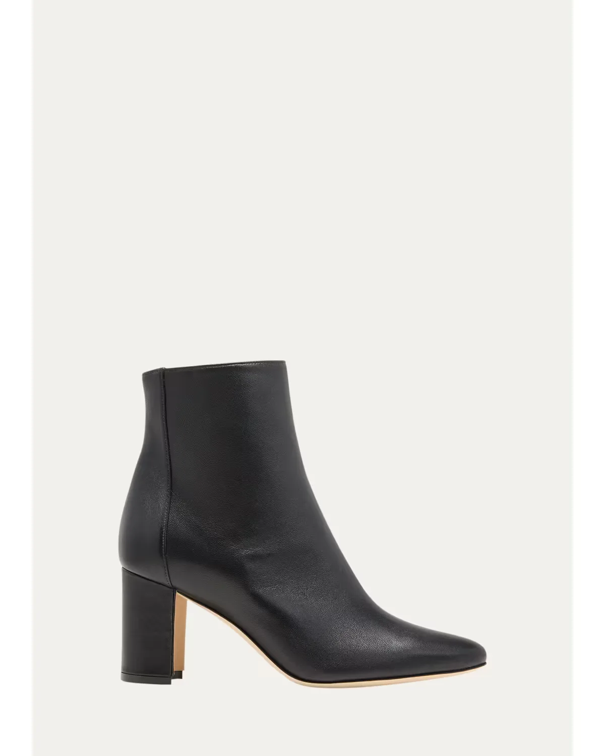 Rosie Leather Zip Booties by Manolo Blahnik