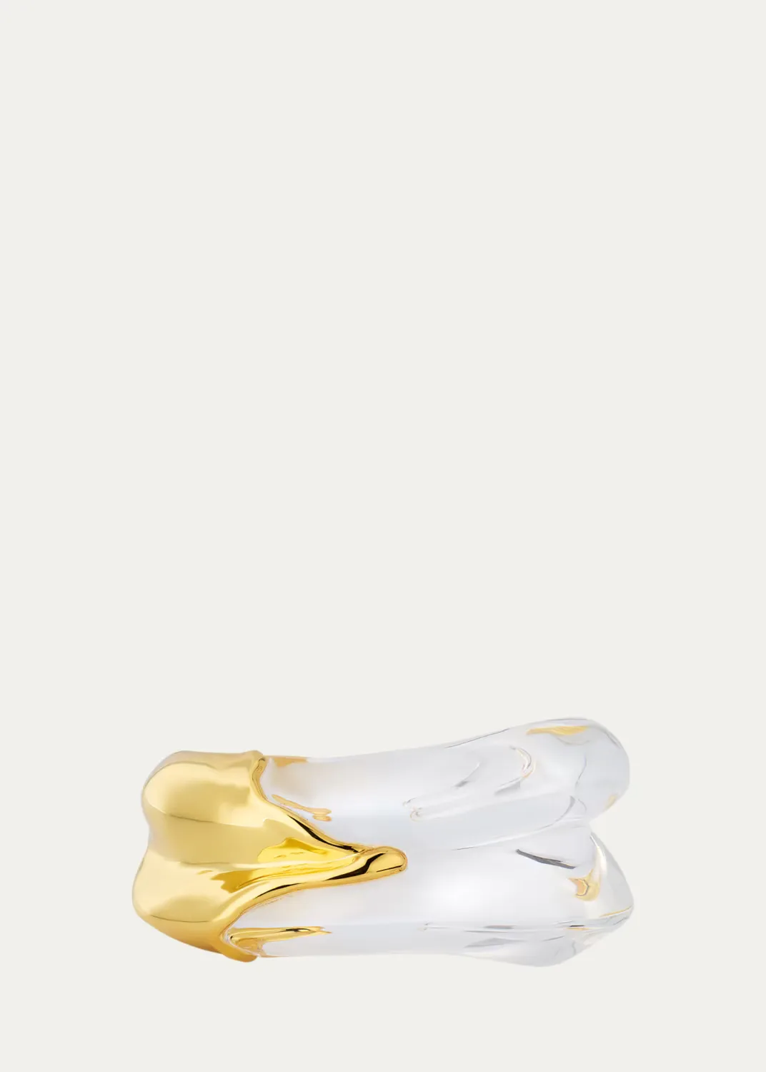 Liquid Lucite Wave Hinged Cuff by Alexis Bittar