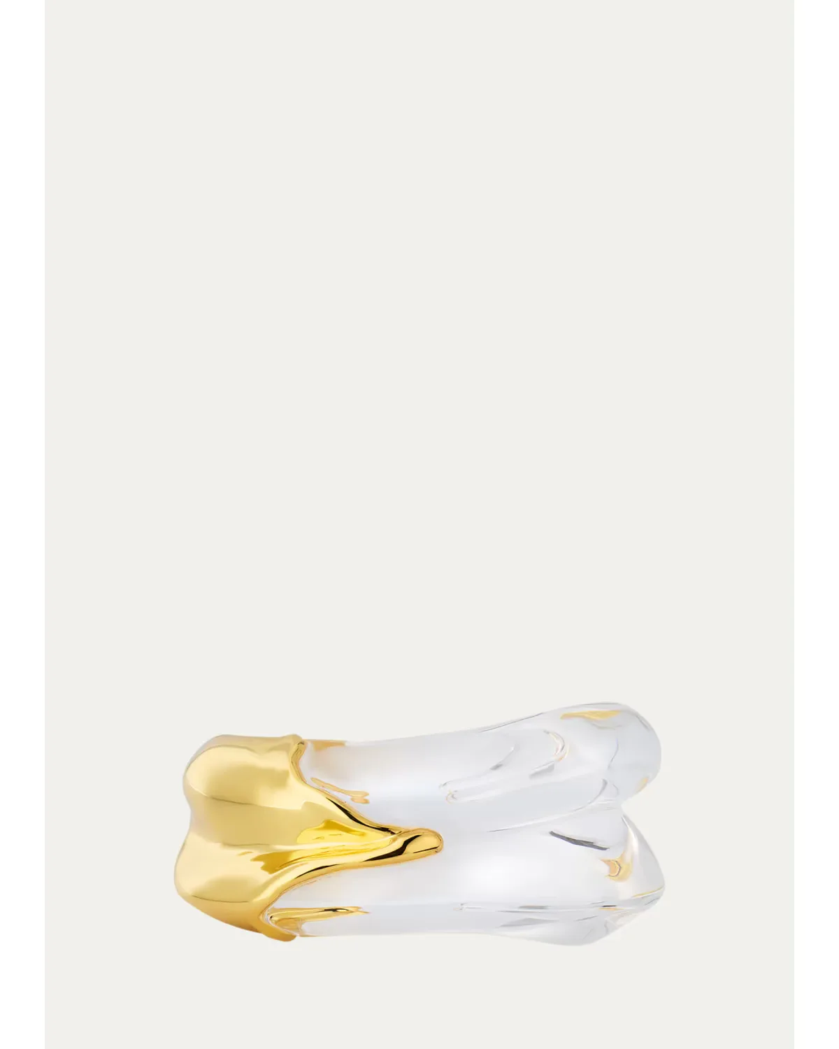 Liquid Lucite Wave Hinged Cuff by Alexis Bittar