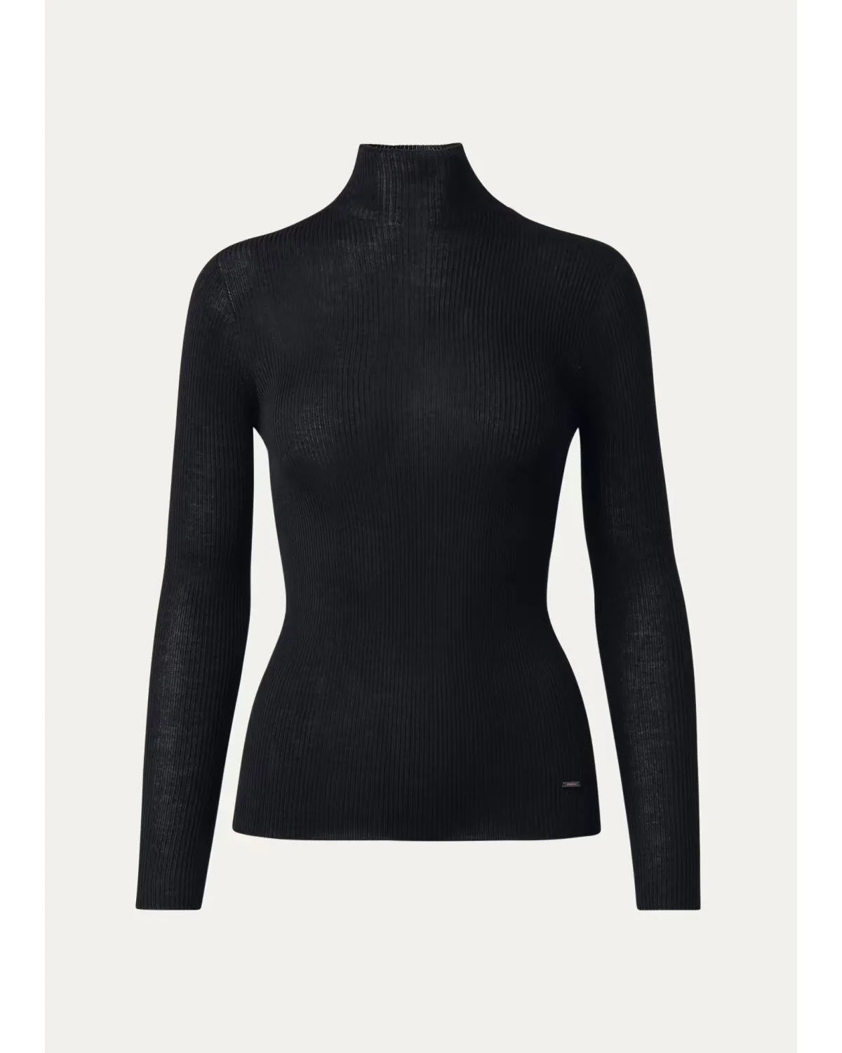Cashmere-Silk Fine Ribbed Knit Pullover by Akris